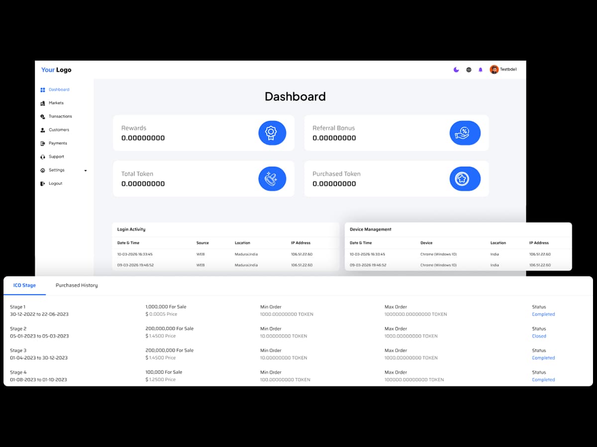 ico dashboard